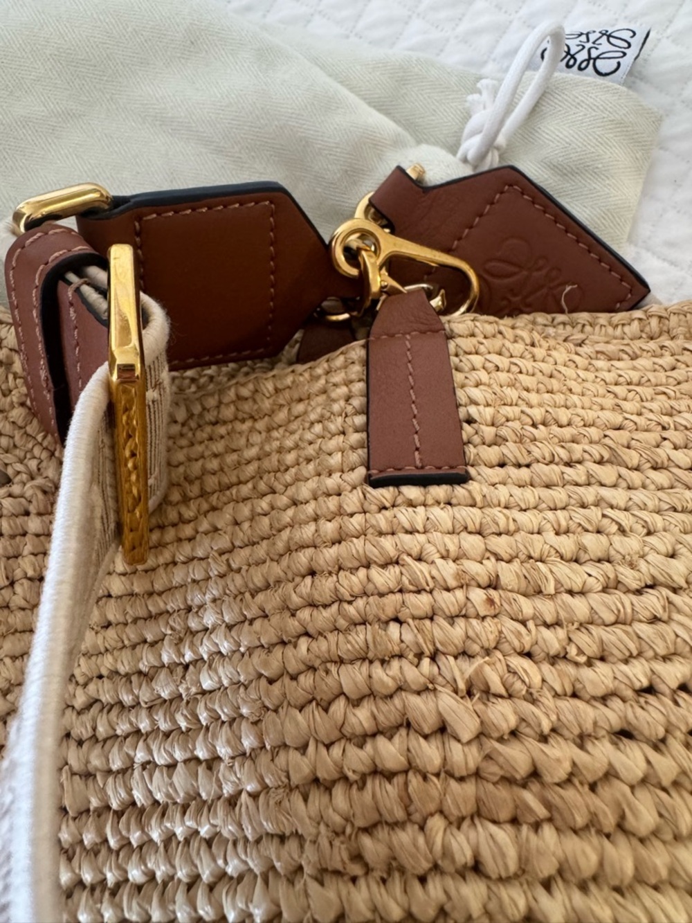 Loewe Raffia Slit Bucket Tote - Picture 11 of 11